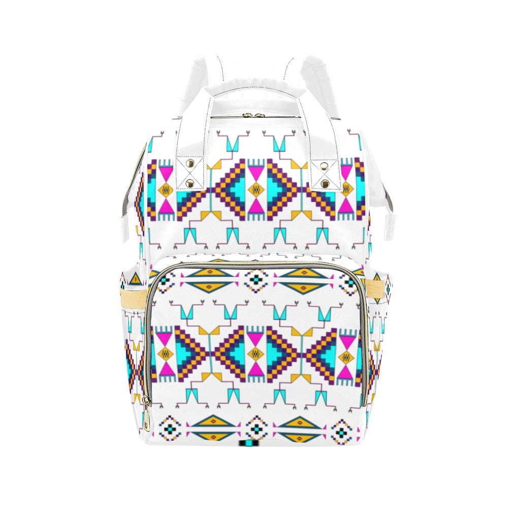 Rite of Passage White Multi-Function Diaper Backpack