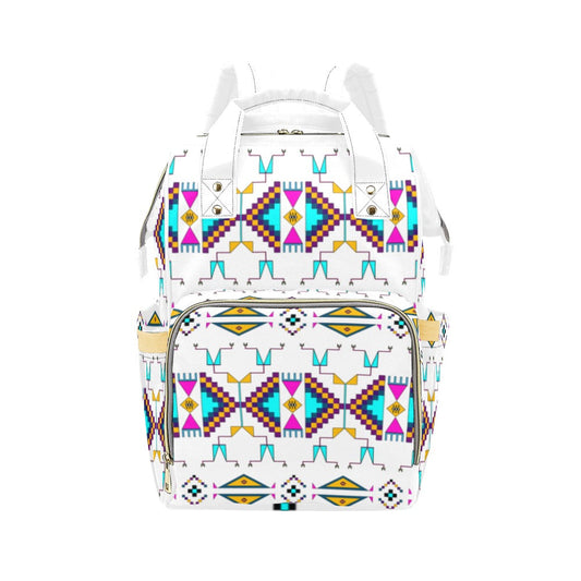 Rite of Passage White Multi-Function Diaper Backpack