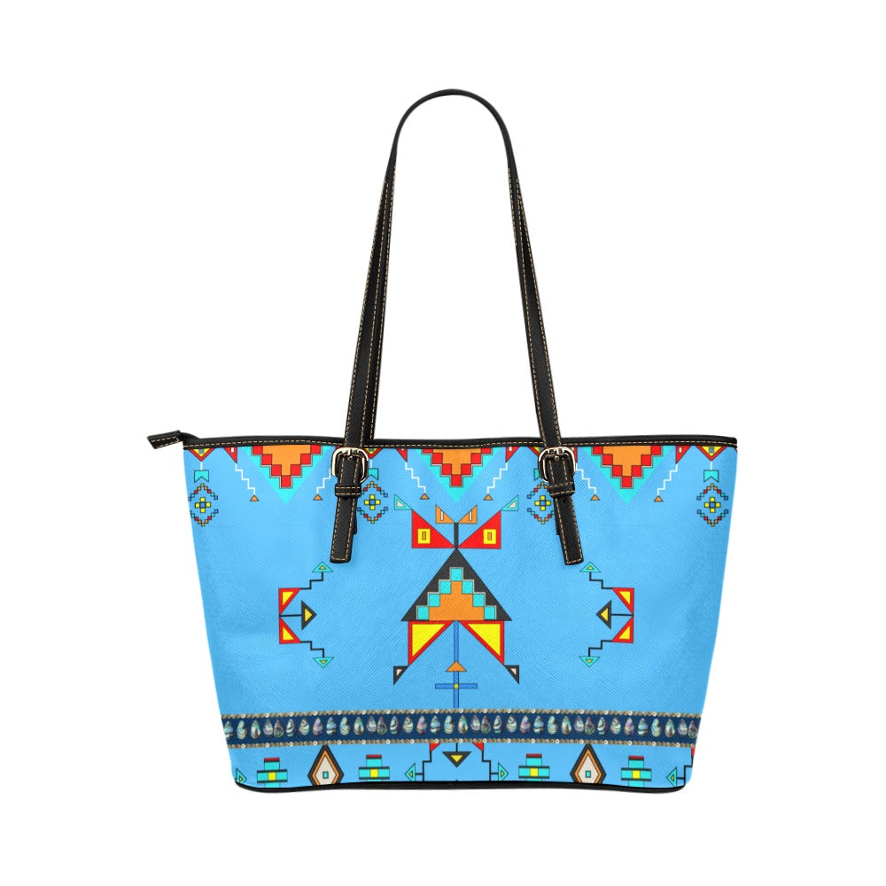 Sentinel of the Plains Turquoise Leather Tote