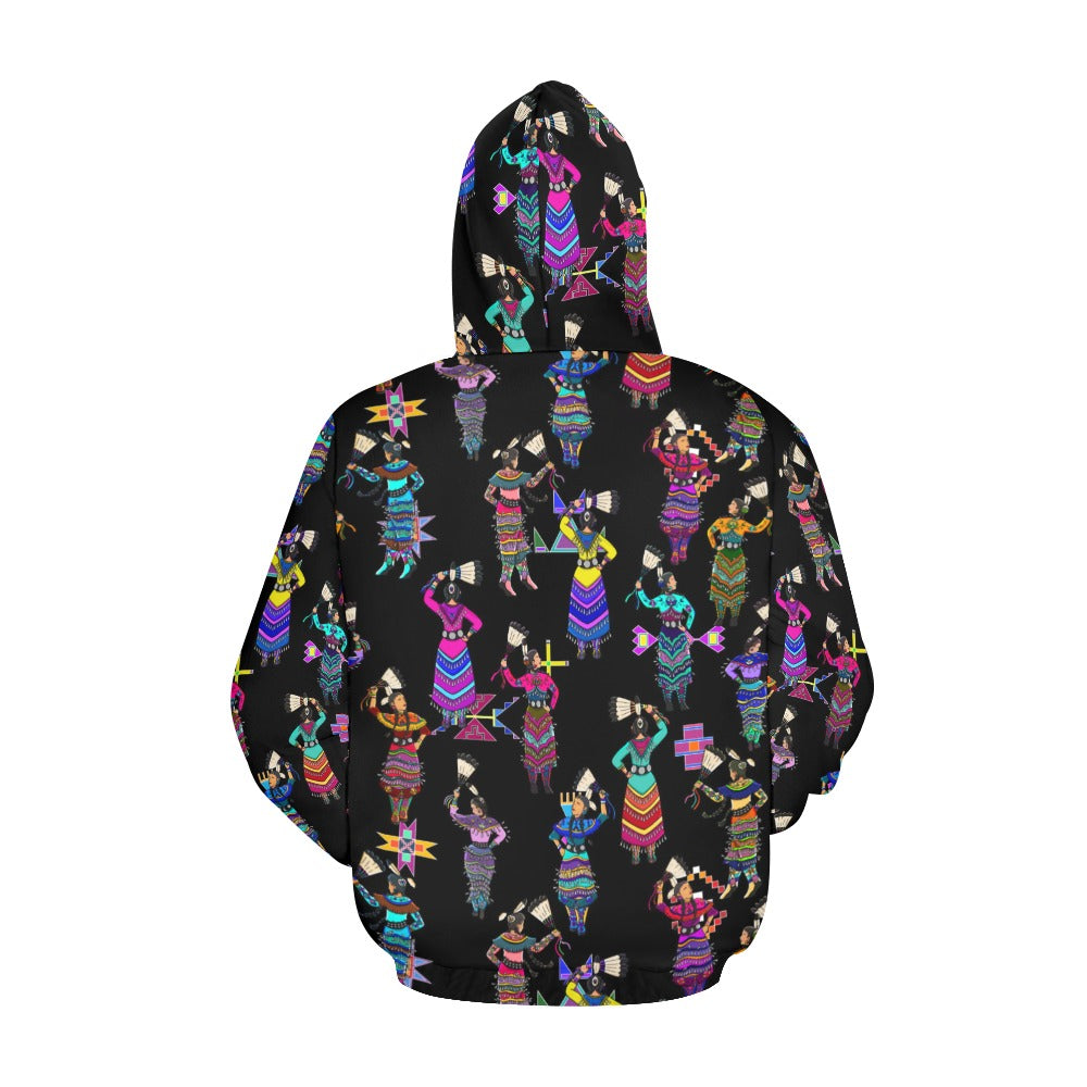 Women's Jingle Dancers Black Hoodie for Women