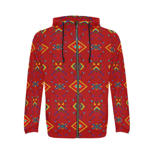 Buffalo Jump Red Zip Hoodie