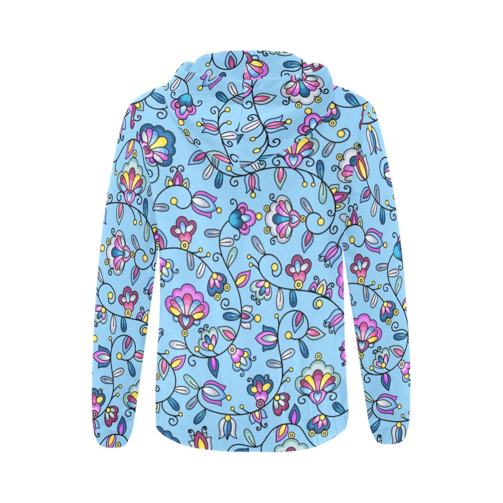 Autumn Bundle Blessing Blue Full Zip Hoodie for Women