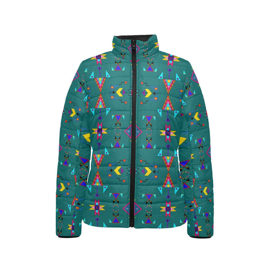 Enemy Territory Teal Stand Collar Jacket