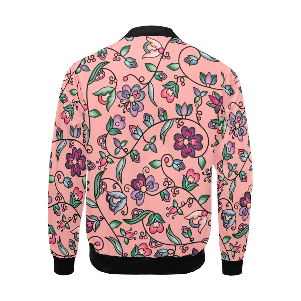 Amber Evening Garland Peach Bomber Jacket for Men