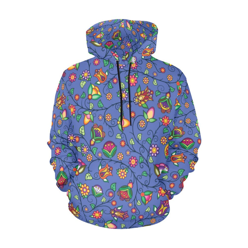 Heartbeat Petals Blue Hoodie for Men