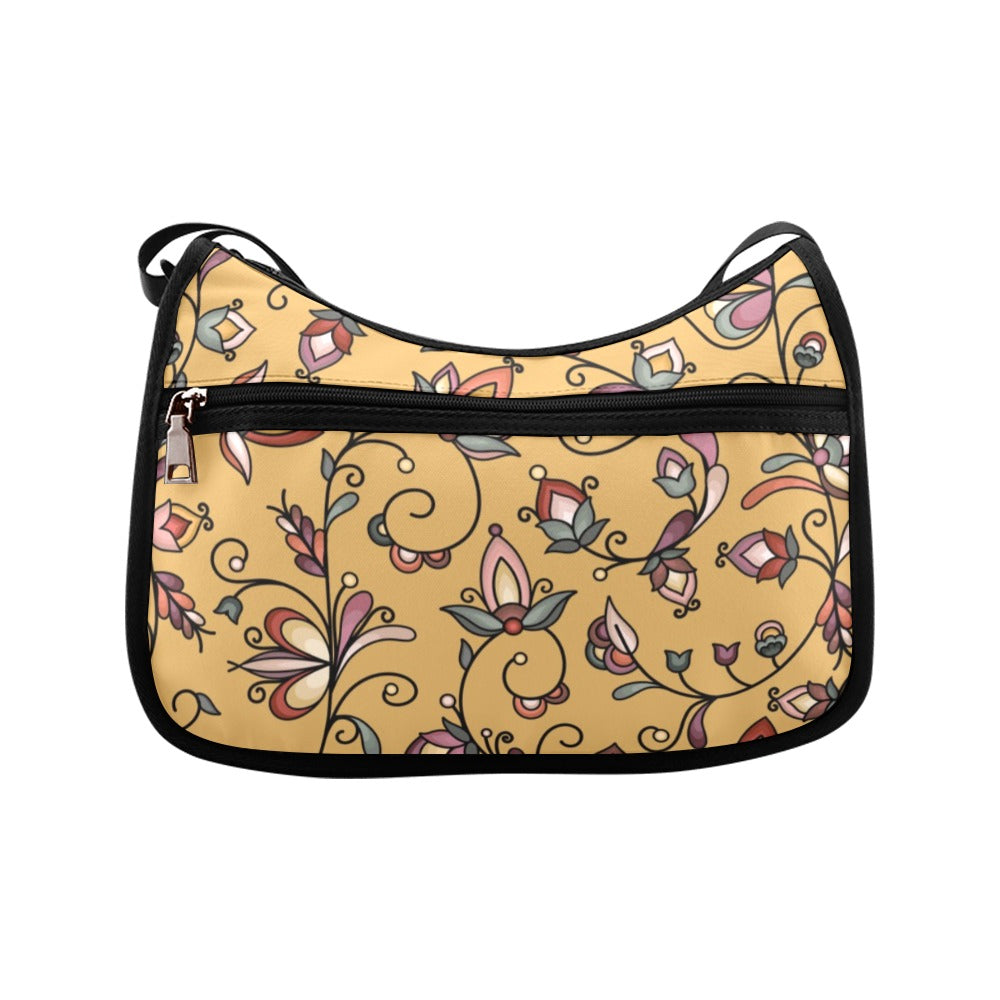 Burnt Sky Petals Gold Crossbody Bag
