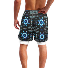 Load image into Gallery viewer, Rising Star Wolf Moon Men&#39;s Sports Shorts with Compression Liner
