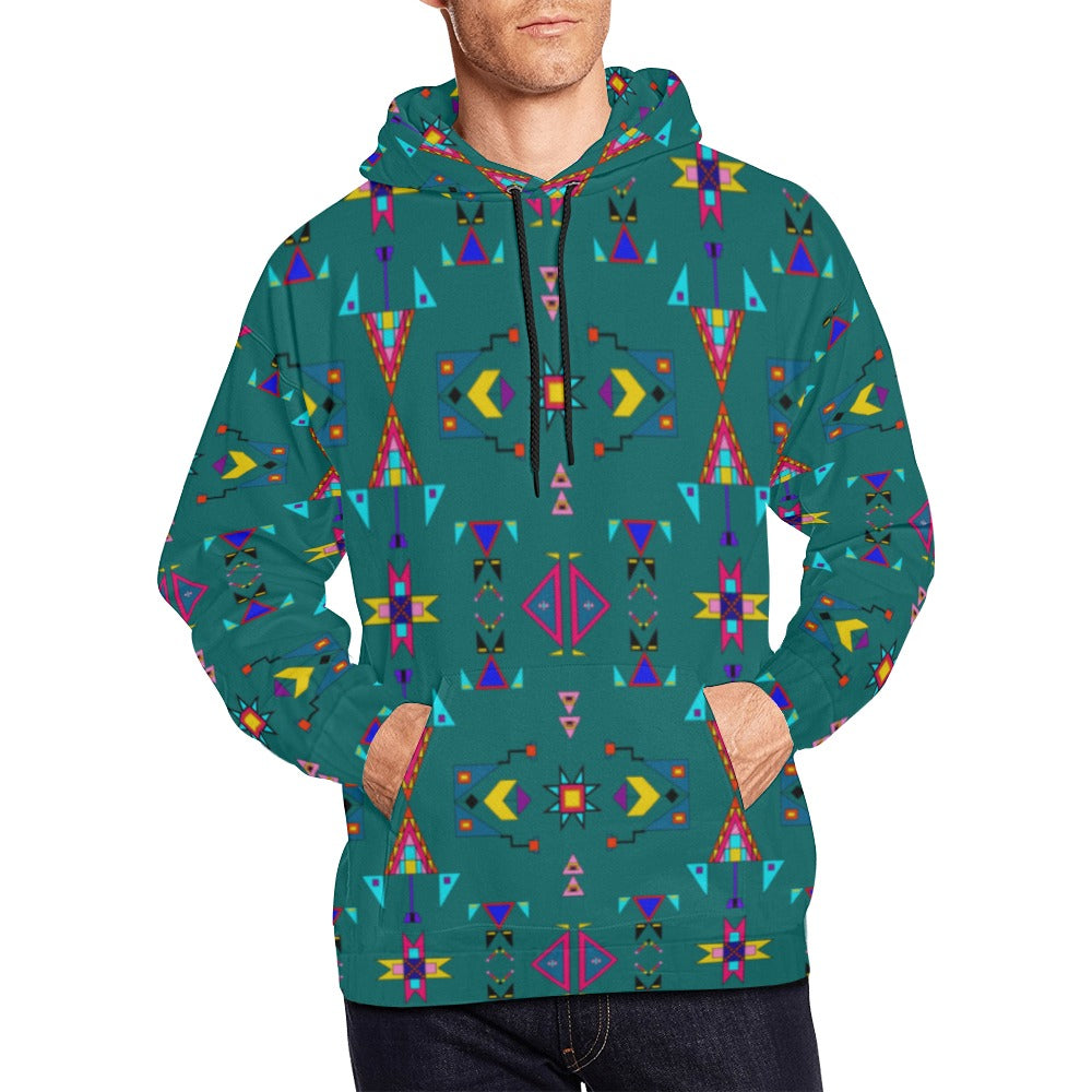 Enemy Territory Teal Hoodie for Men