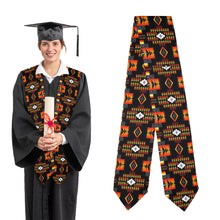 Load image into Gallery viewer, Seven Tribes Black Graduation Stole
