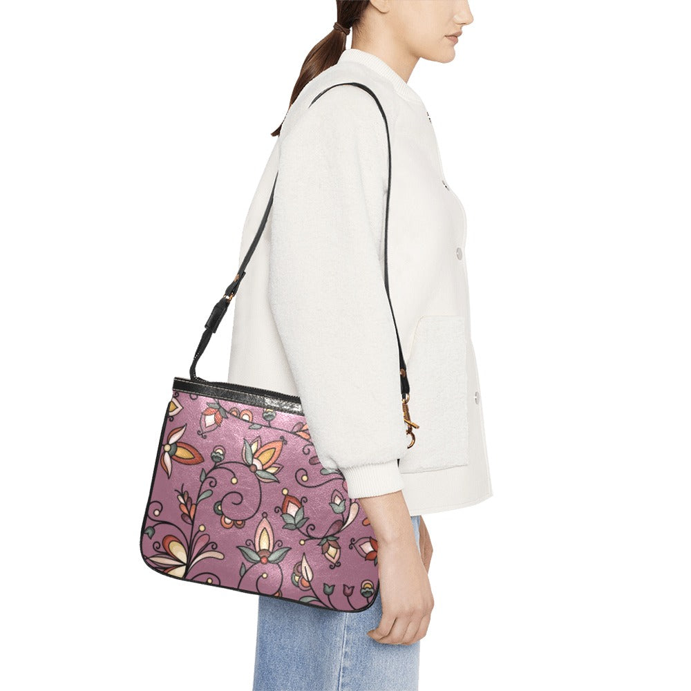Burnt Sky Petals Magenta Small Shoulder Bag