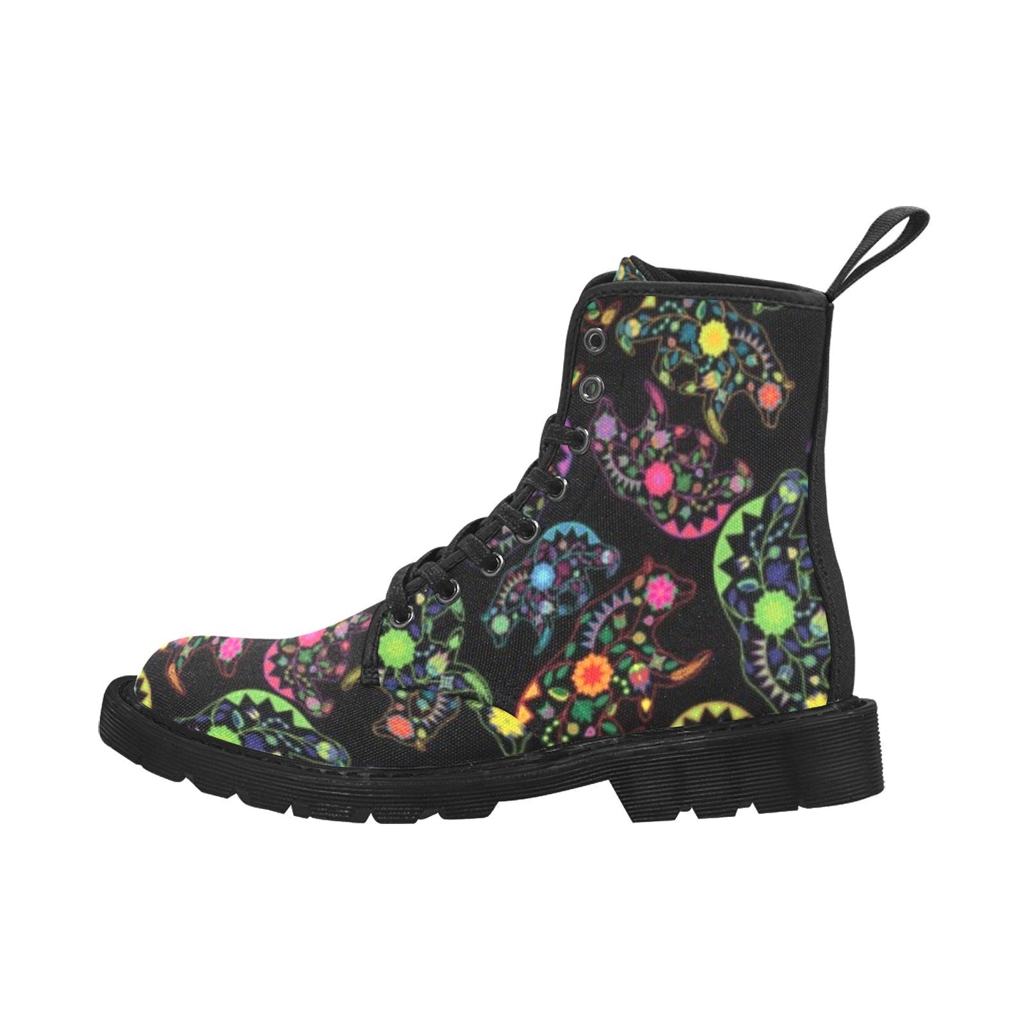 Neon Floral Bears Boots