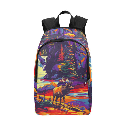 Roaming Elk Fabric Backpack for Adult