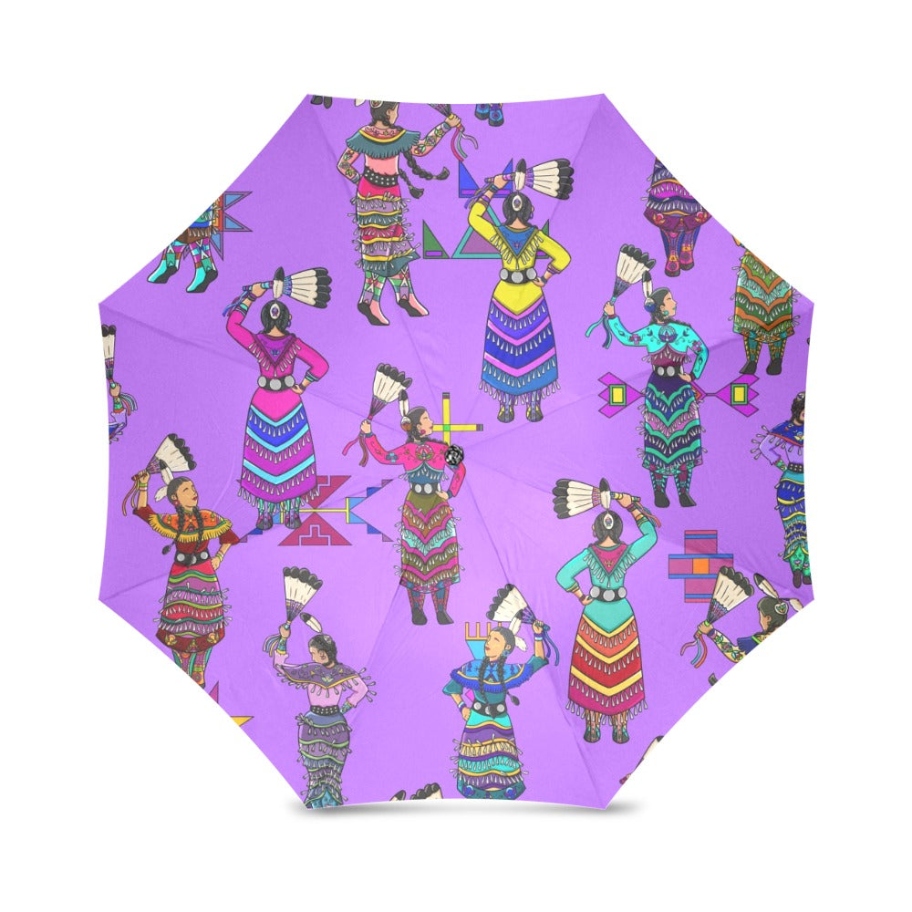 Women's Jingle Dancers Purple Foldable Umbrella