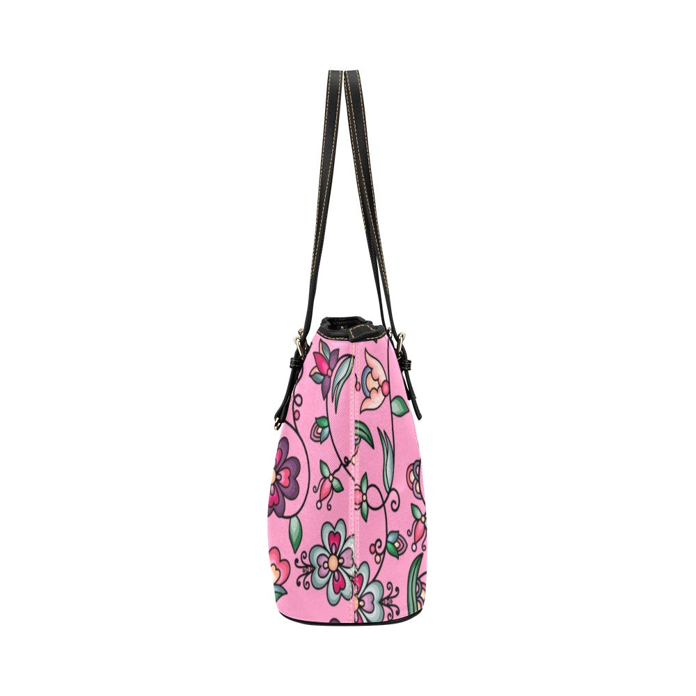 Amber Evening Garland Pink Leather Tote