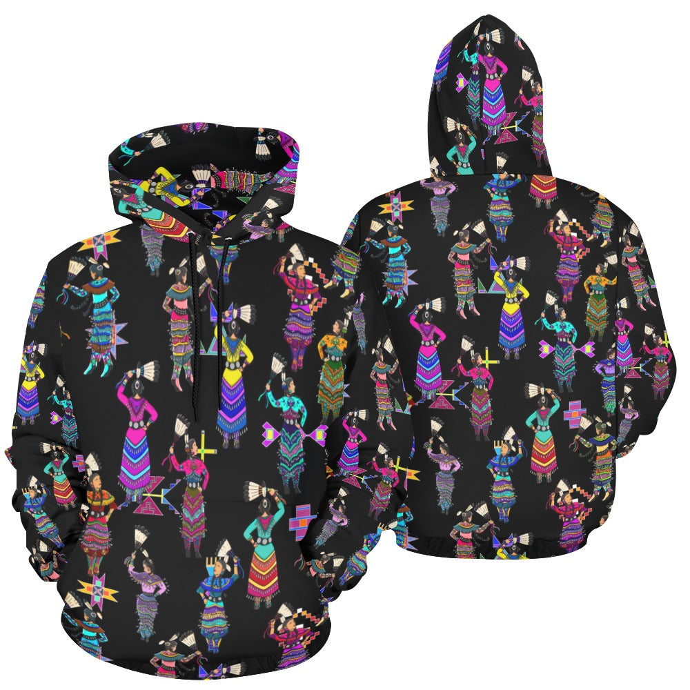 Women's Jingle Dancers Black Hoodie for Women