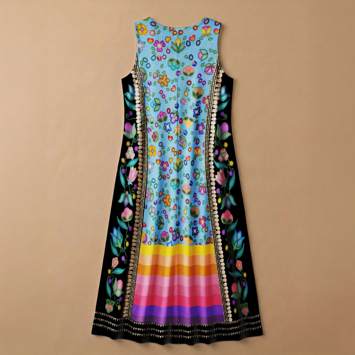Beaded Offering Turquoise 2 Sleeveless Dress