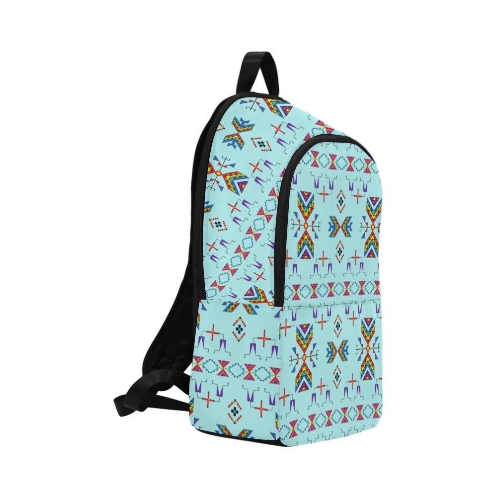 Rainy Chief Rainbow Robin Egg Fabric Backpack for Adult