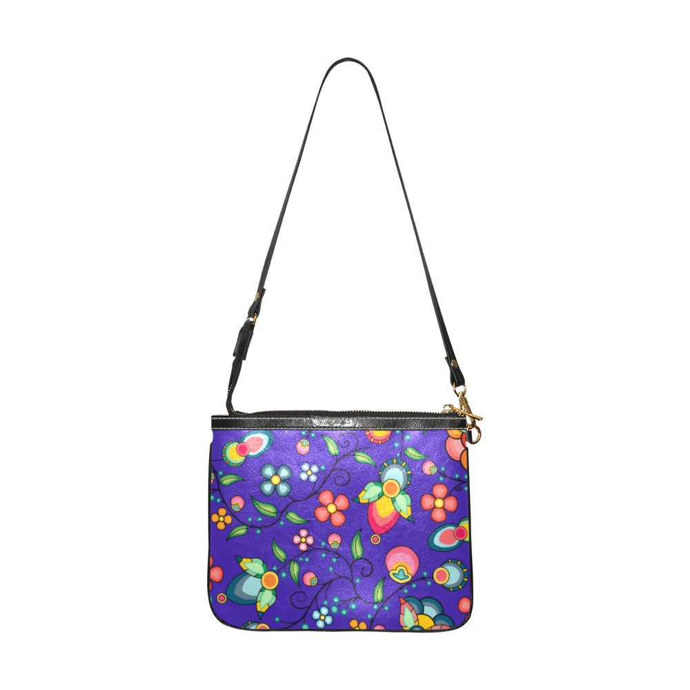 Floral Bounty Blue Small Shoulder Bag