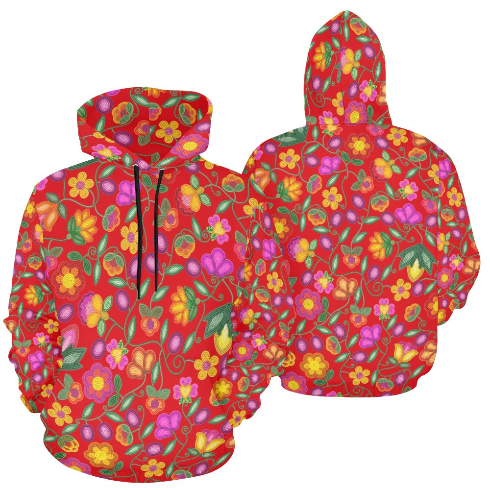 Boreal Bounty Red Hoodie for Women
