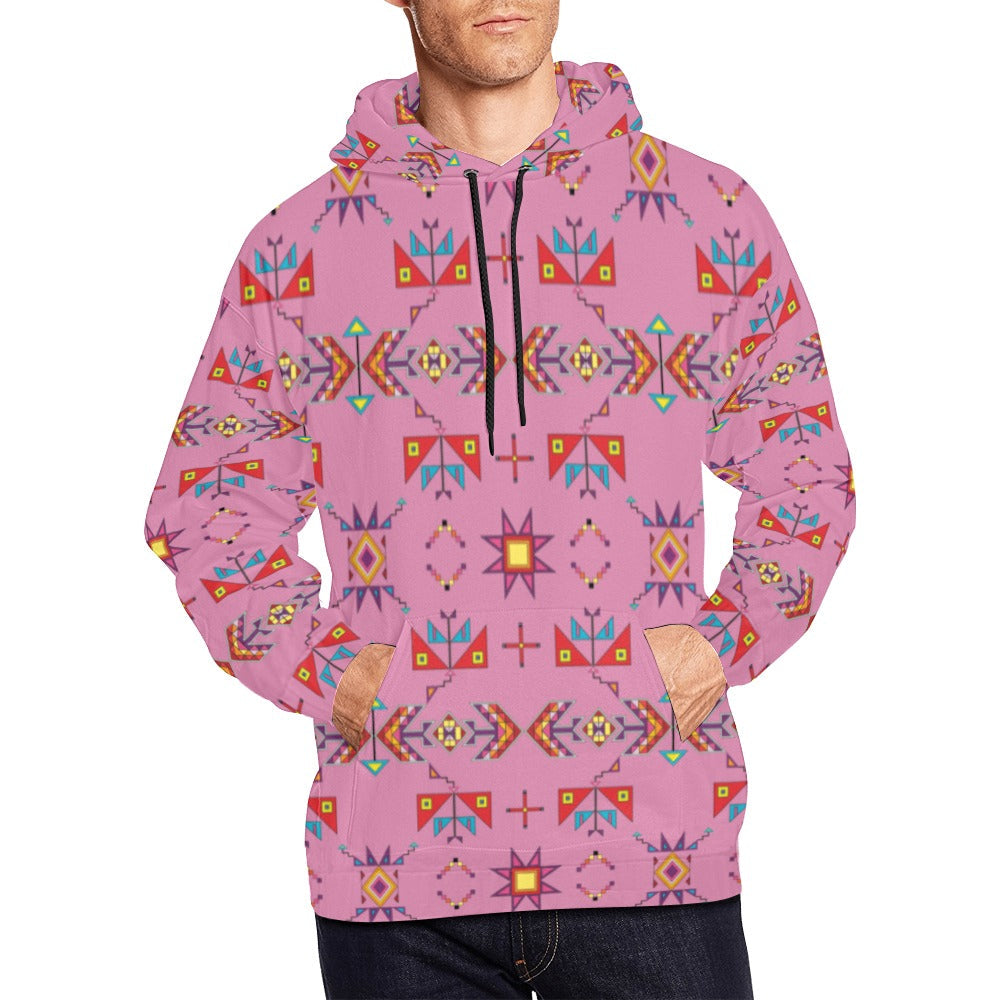 Scattered Generations Pink Hoodie for Men