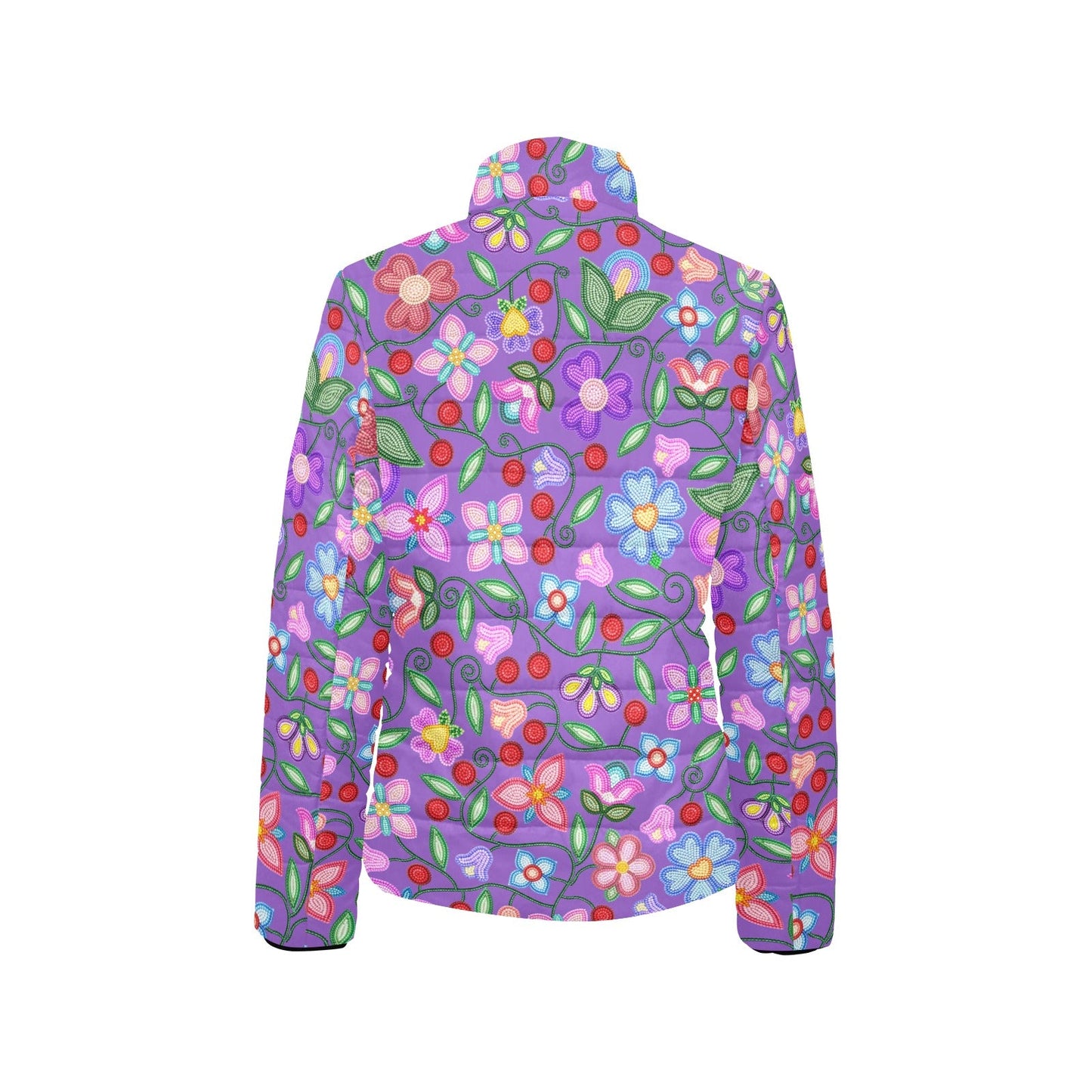 Petal Harmony Lavender Stand Collar Jacket