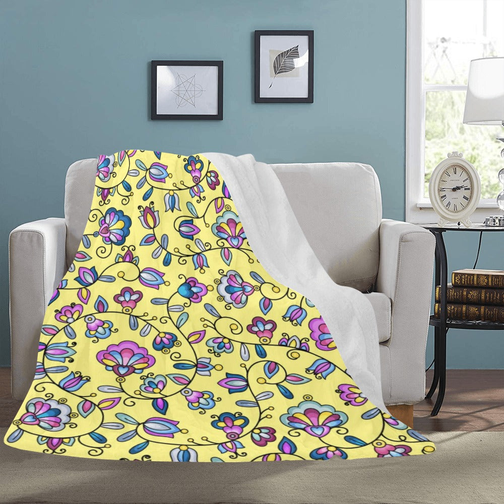 Autumn Bundle Blessing Yellow X-Large Micro Fleece Blanket