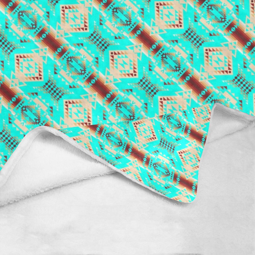 Gathering Earth Turquoise X-Large Micro Fleece Blanket
