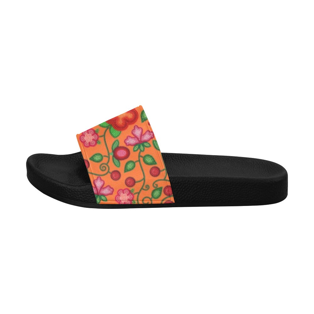 Rose Reverie Orange Slide Sandals