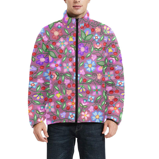 Petal Harmony Dusty Rose Padded Jacket