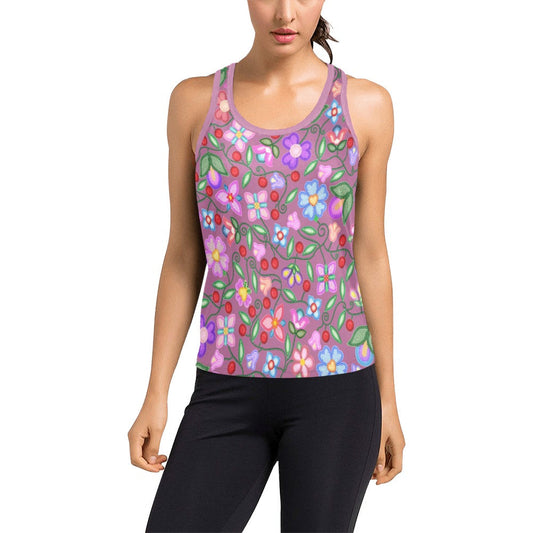 Petal Harmony Dusty Rose Racerback Tank Top