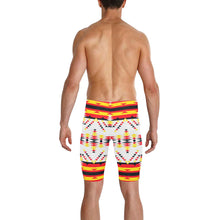 Load image into Gallery viewer, Visions of Peace Directions Men&#39;s Knee Length Swimming Trunks
