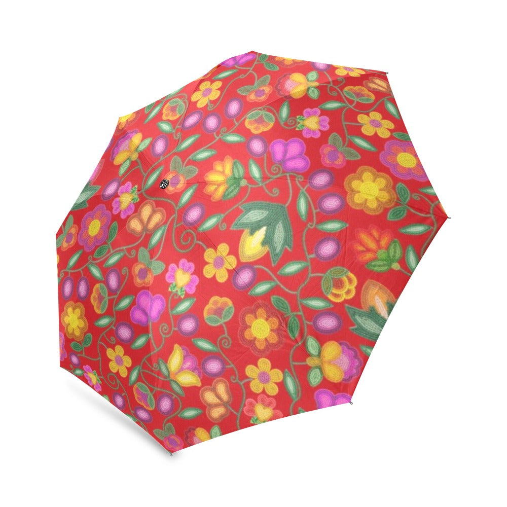 Boreal Bounty Red Foldable Umbrella