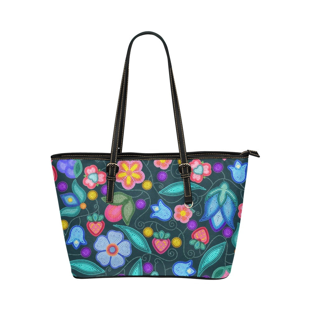 Sweet Offering Dark Teal Leather Tote