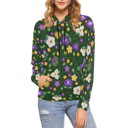 Midnight Moss Bloom Forest Hoodie for Women