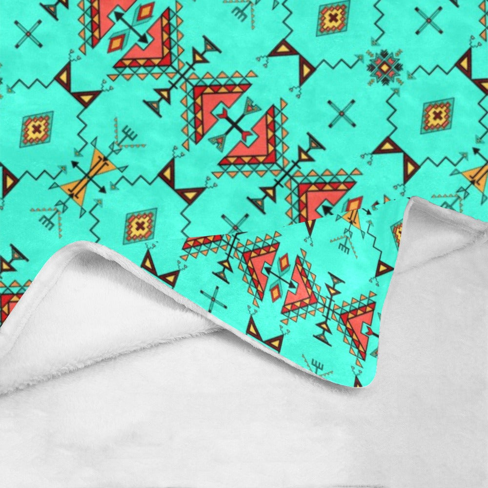 Thunder Flight Turquoise X-Large Micro Fleece Blanket