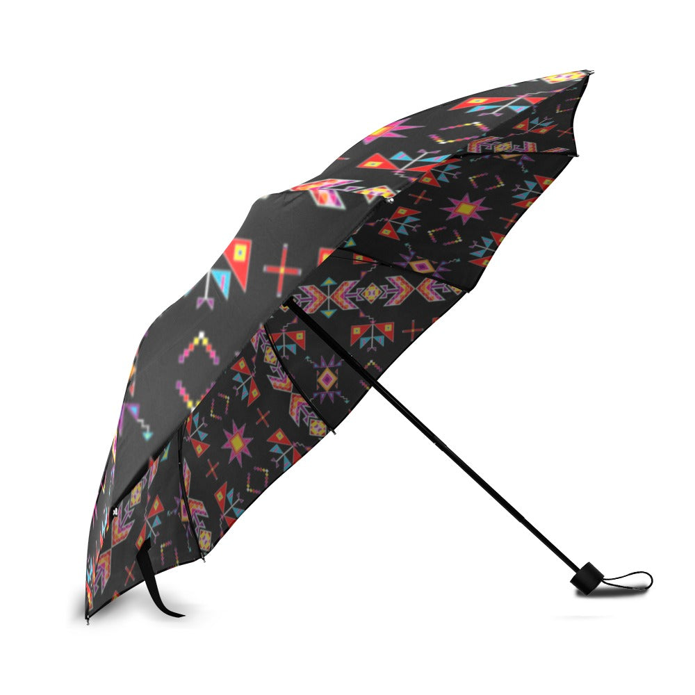 Scattered Generations Black Foldable Umbrella