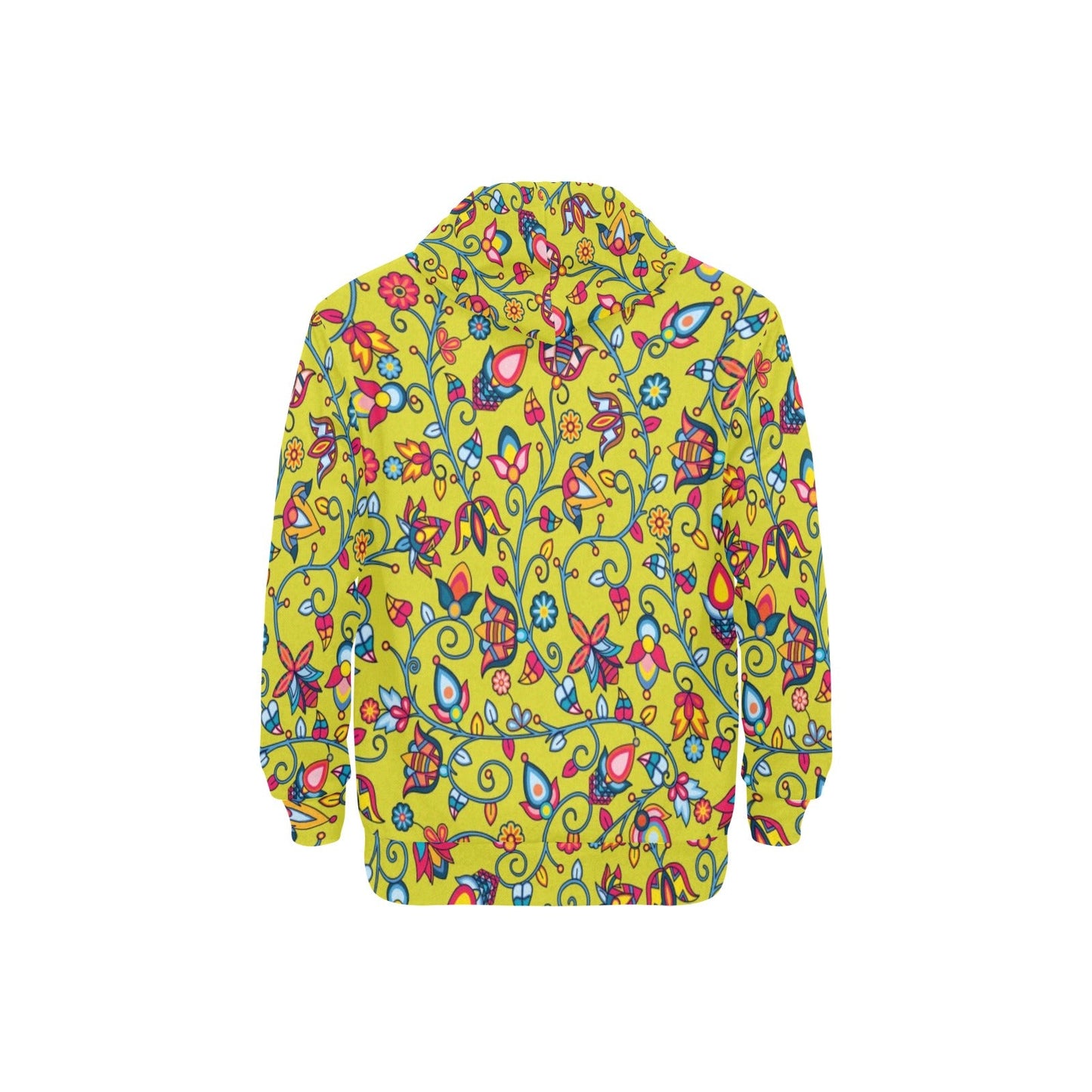 Thorny Path Yellow Grass Men's Long Sleeve Fleece Hoodie