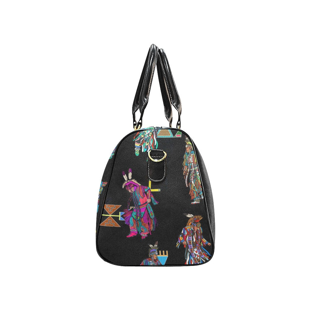 Men's Grass Dancers Black Large Travel Bag