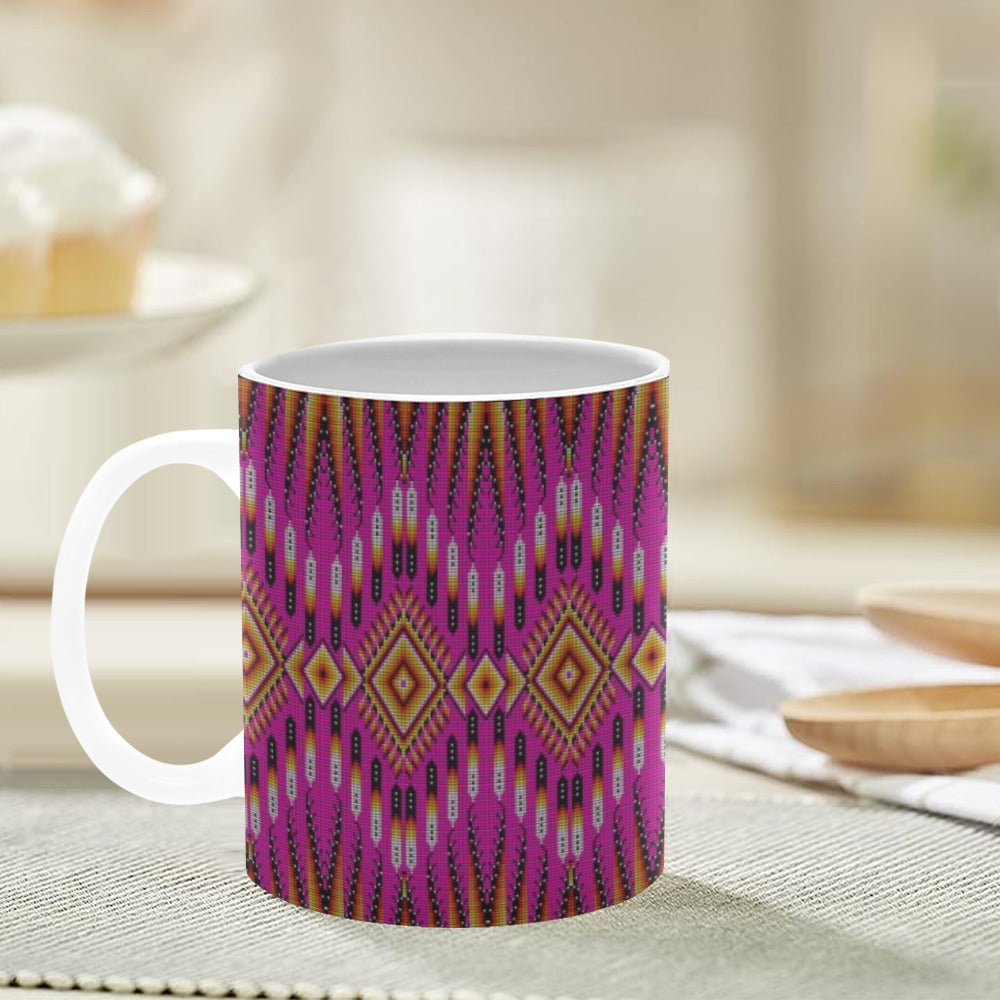 Fire Feather Pink Mug