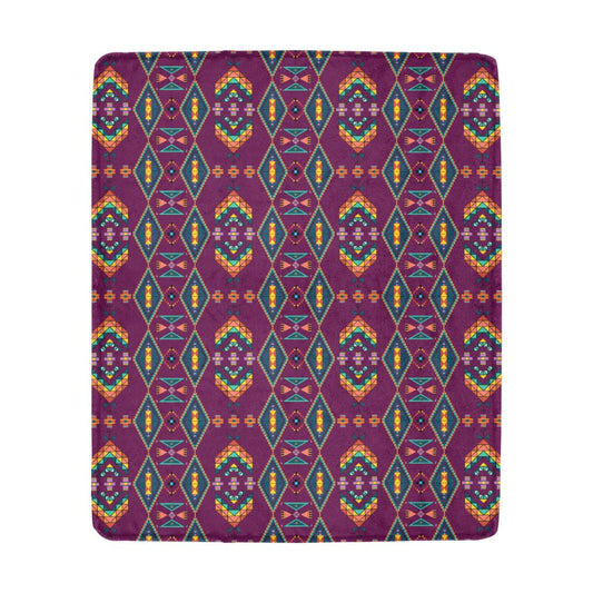 Travois Tipi Berry Ultra-Soft Micro Fleece Blanket 50"x60"