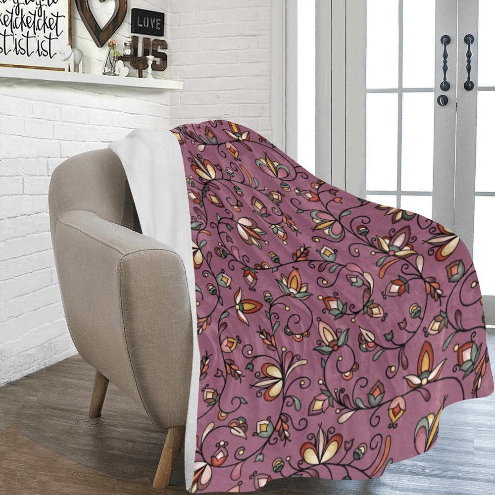 Burnt Sky Petals Magenta X-Large Micro Fleece Blanket