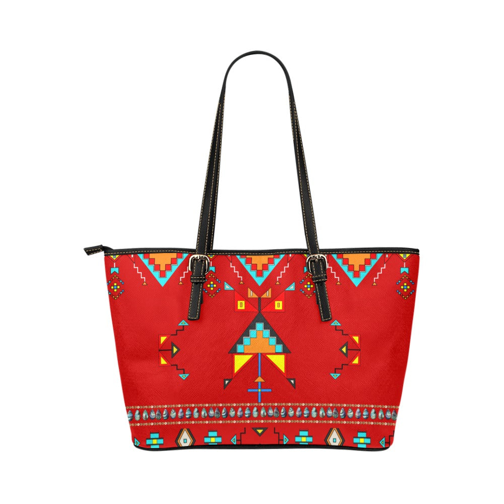 Sentinel of the Plains Red Leather Tote