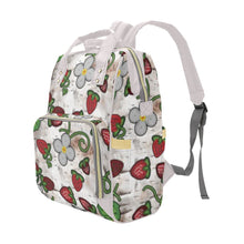 Load image into Gallery viewer, Strawberry Dreams Br Bark Multi-Function Diaper Backpack/Diaper Bag
