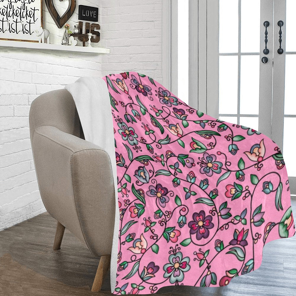 Amber Evening Garland Pink X-Large Micro Fleece Blanket