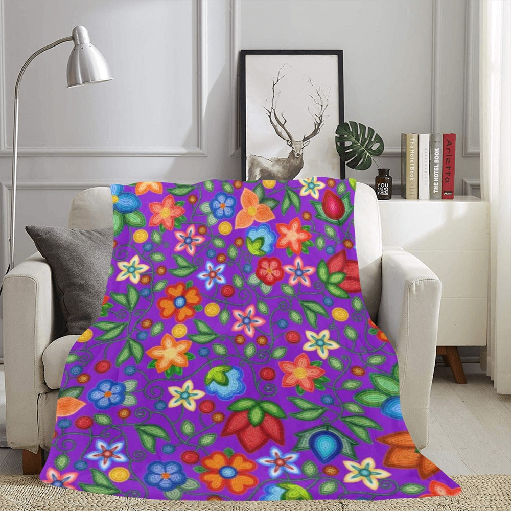 Morning Harmony Purple X-Large Micro Fleece Blanket