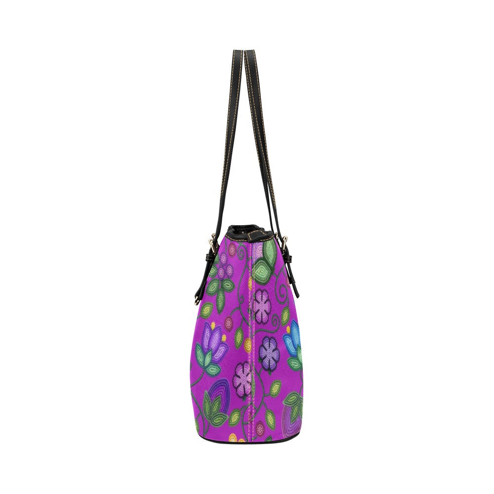 Bloom Uplift Purple Leather Tote