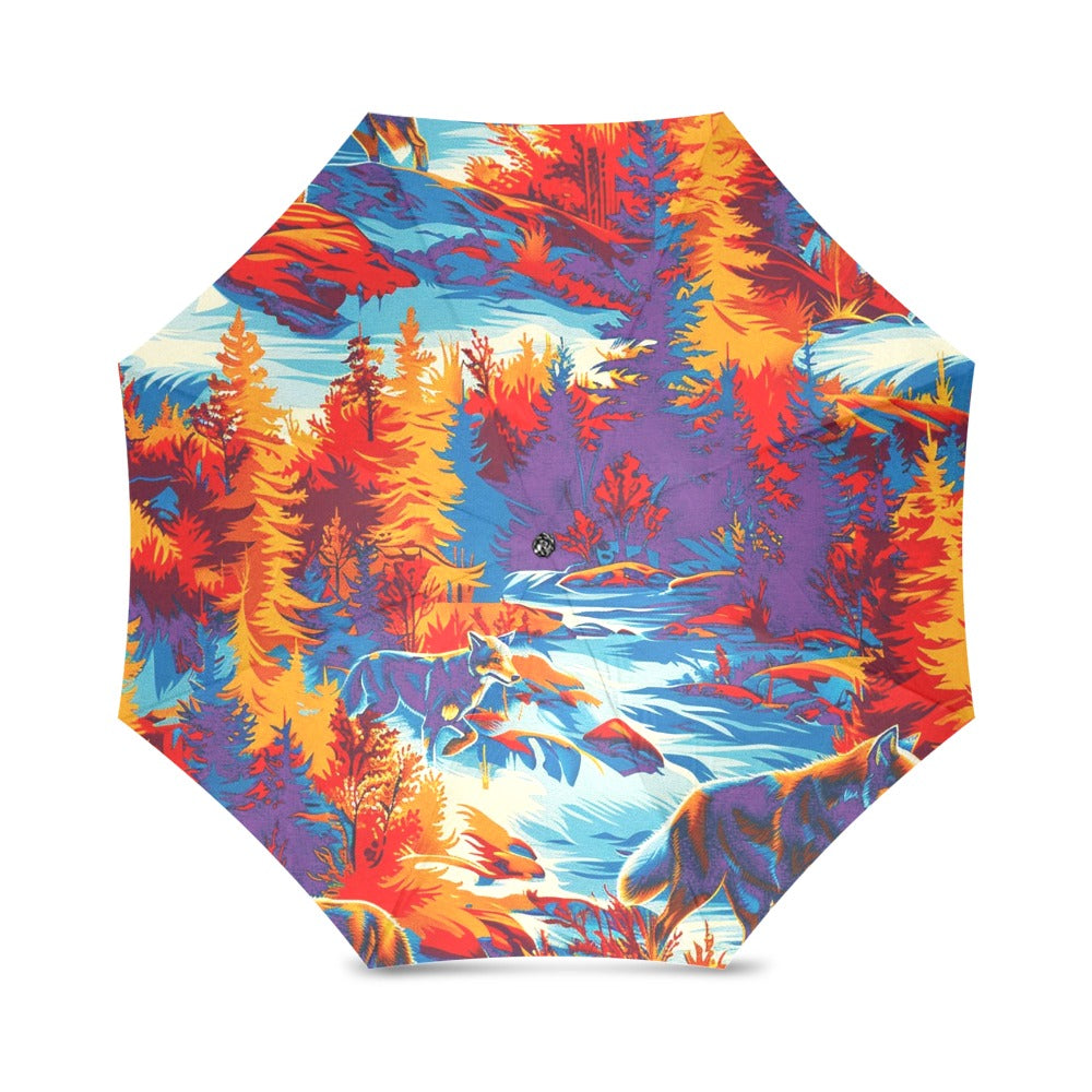 Hunting Wolves II Foldable Umbrella