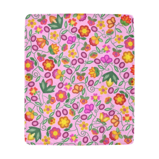 Boreal Bounty Pink Large Micro Fleece Blanket
