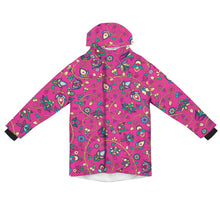 Load image into Gallery viewer, Thorny Path Pink Unisex Sherpa Lined Hooded Coat
