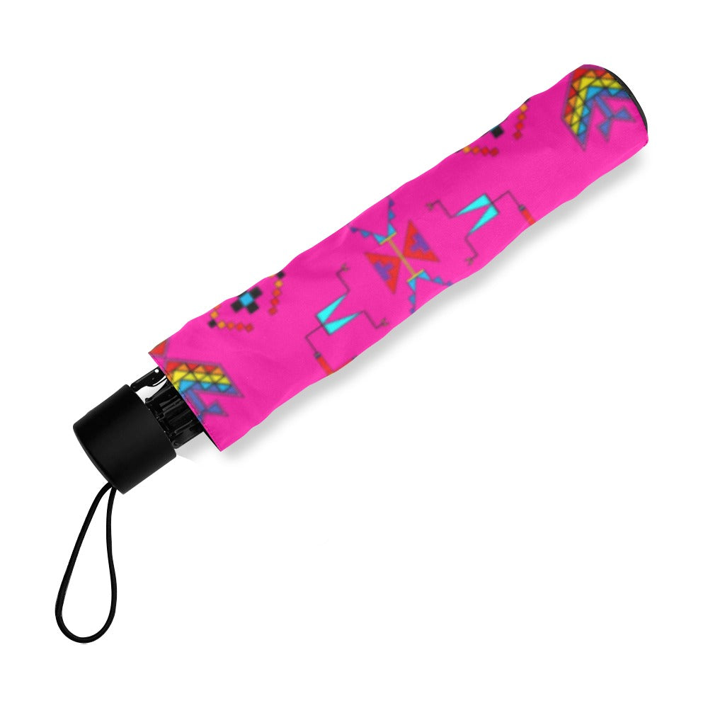 Rainy Chief Rainbow Hot Pink Foldable Umbrella